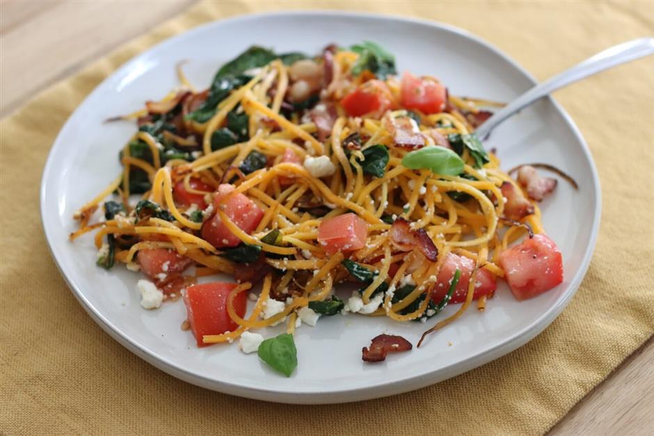 Bacon and Butternut Squash “Spaghetti"