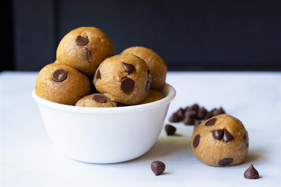 Chocolate Chip Cookie Dough Protein Balls
