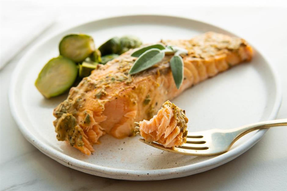 Mustard and Sage Roasted Salmon