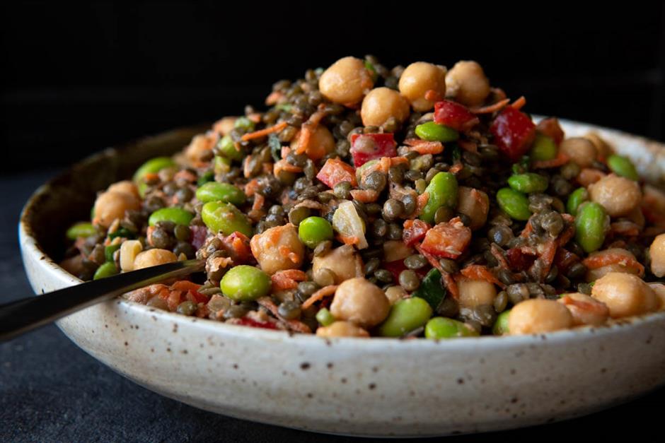 Plant-Based Power Salad with Creamy Tahini Dressing