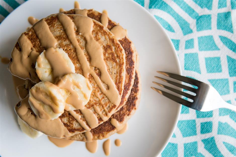 High Fiber Banana Pancakes