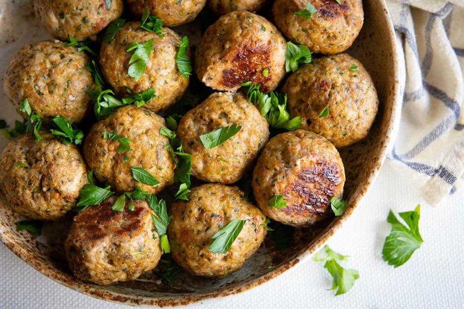 Basil Pesto Turkey Meatballs