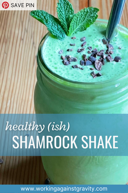 Healthy(ish) Shamrock Shake from Working Against Gravity Nutrition