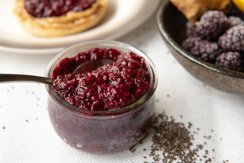 Blackberry Ginger Chia Jam