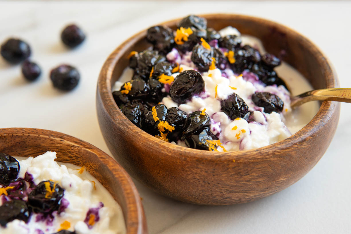 Cottage Cheese with 3-Minute Blueberry Jam