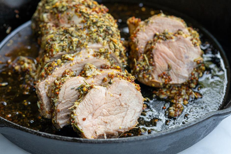 Mustard & Herb Roasted Pork Tenderloin