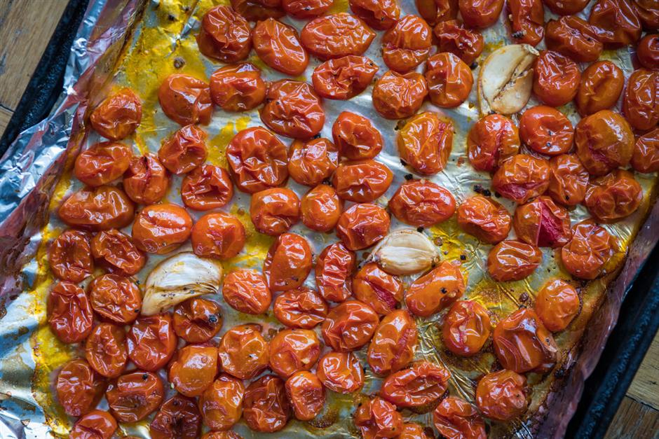 Batch Slow-Roasted Grape Tomatoes