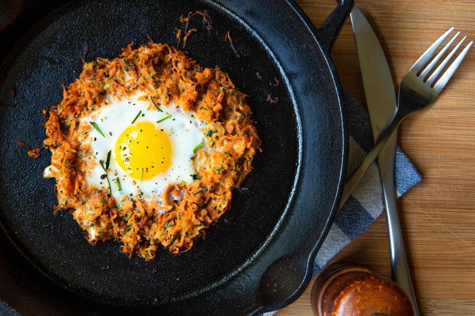 Sweet Potato & Zucchini Egg In A Nest