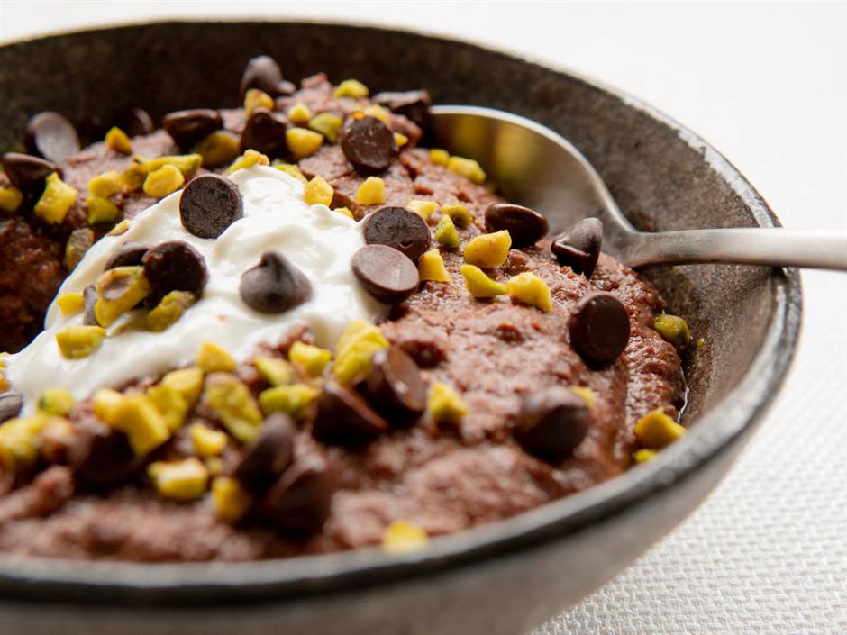 Chocolate, Orange and Pistachio Breakfast Quinoa