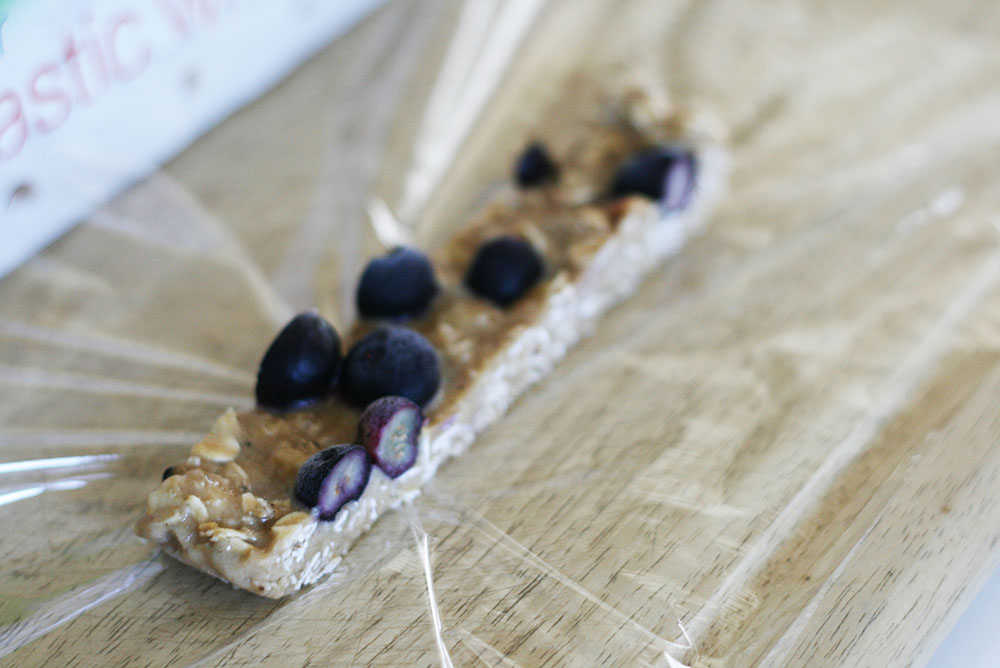 No Bake Banana Blueberry Bars