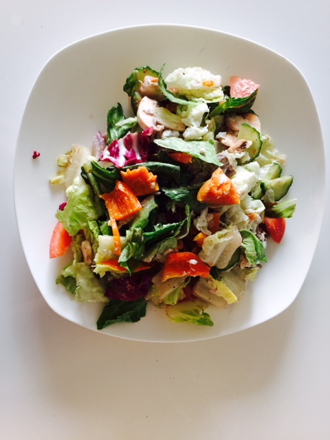 30 Days of Egg Whites: Steak, Sweet Potato, Goat Cheese, Egg White and Blueberry Salad