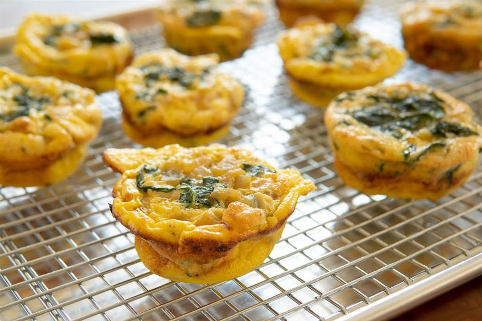Parmesan and Power Greens Egg Cups